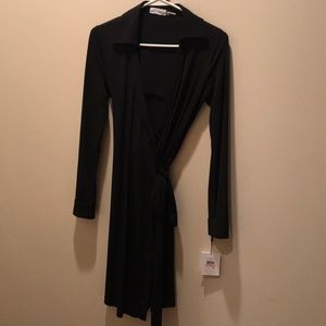 NWT Black Calvin Klein Wrap Dress (size 2)